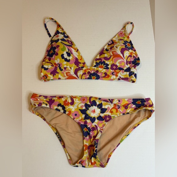J. Crew Other - J.Crew Plunge Bikini Set in Ratti Curly Floral Size Medium